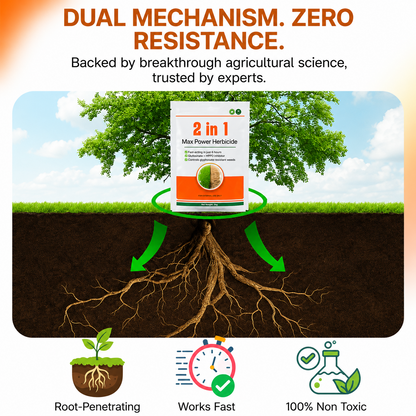 🏆🔥5-Hour Max Power Dual-Action Herbicide | Fast-Acting Granules for Stubborn Weeds & Brush